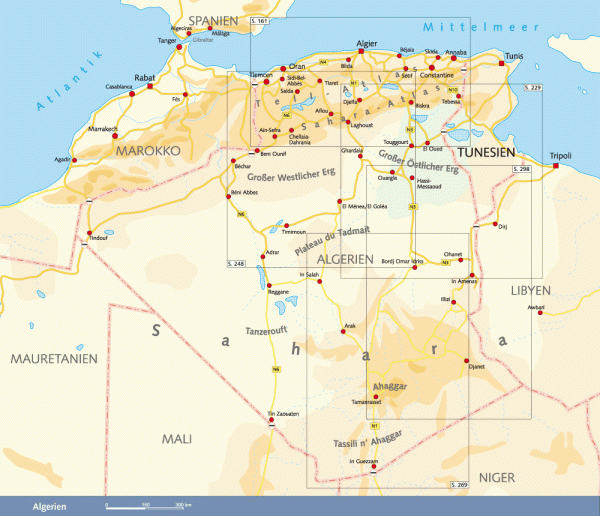 Algerien Karte