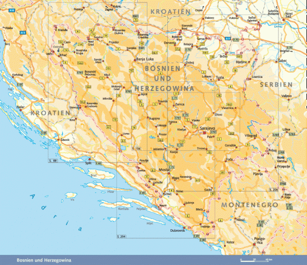 Bosnien Herzegowina Karte