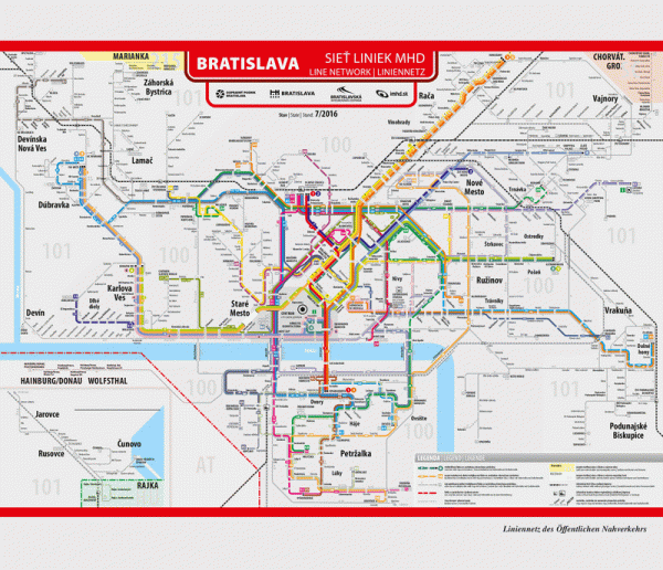 Bratislava Karte Liniennetz