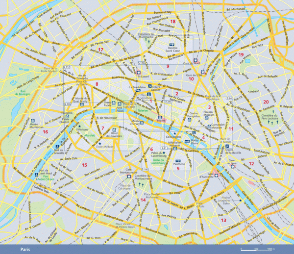 FlusskreuzfahrtenFrankreich Karte Paris