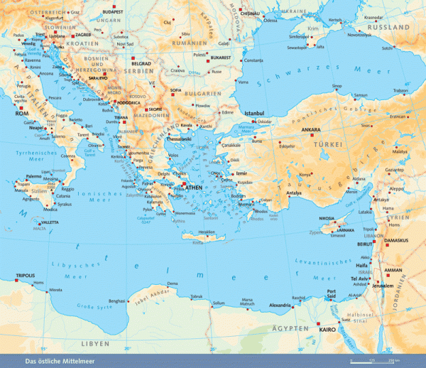 Kreuzfahrten Mittelmeer Karte Ost