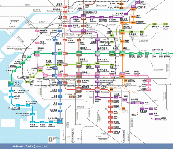 Kyoto Karte Metro Osaka