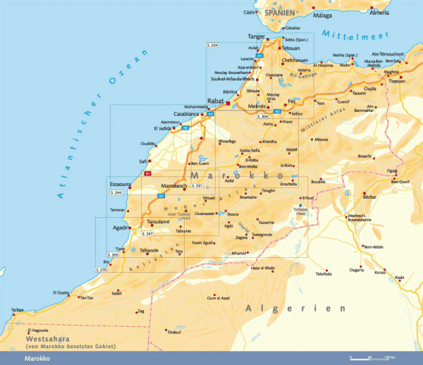 Marokko Karte