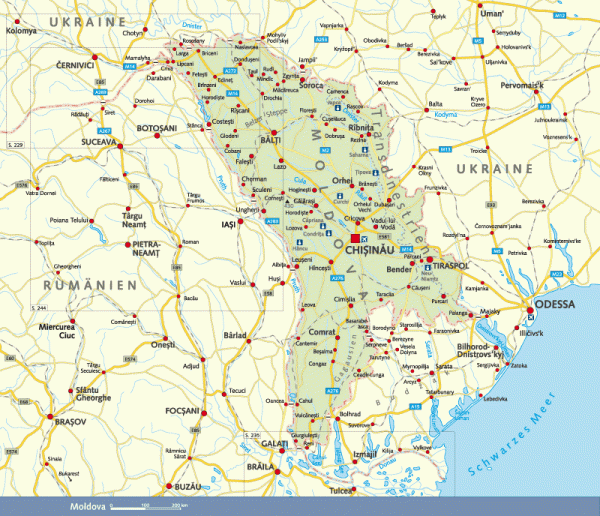 Moldova Karte