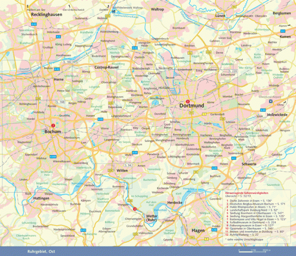 Ruhrgebiet Karte Ost