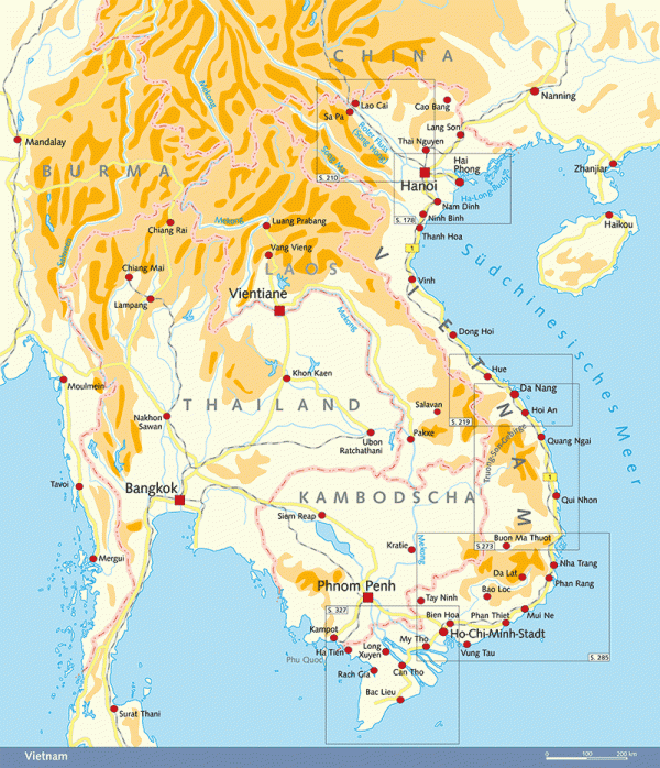 Vietnam Karte