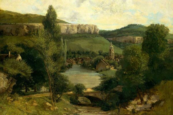Gustave Courbet Gemälde, "Ansicht von Ornans"