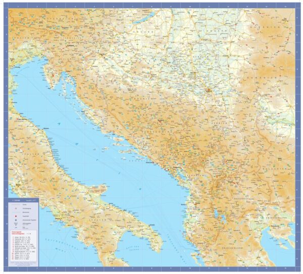 Balkan Karte Faltkarte