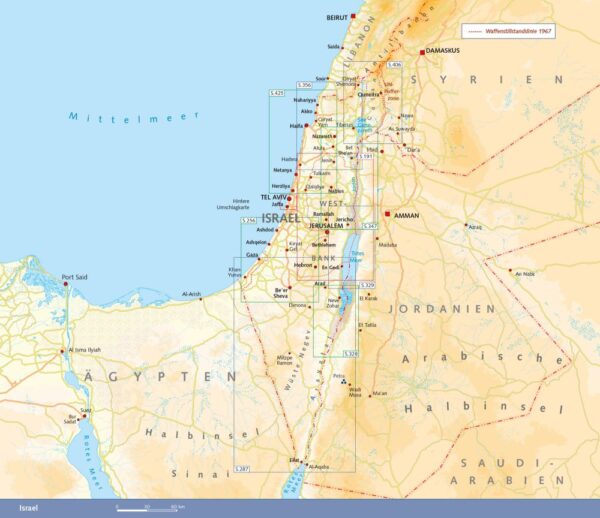IsraelPalaestina Karte Israel