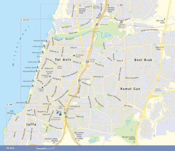 IsraelPalaestina Karte TelAviv
