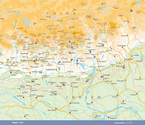 Nepal Karte Ost