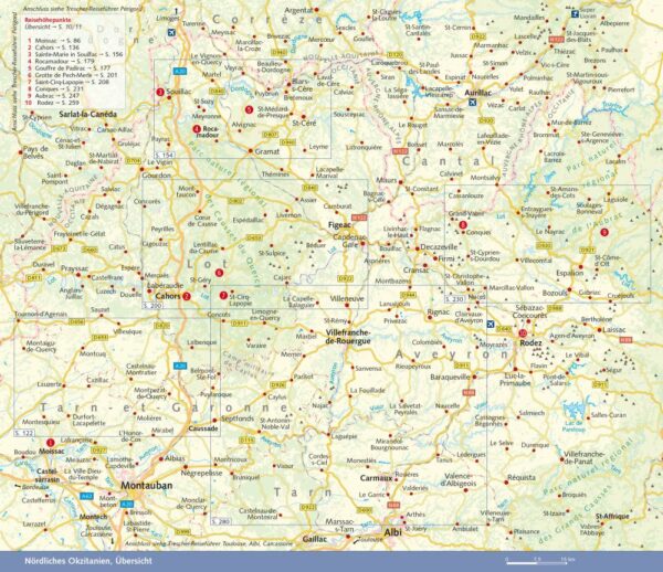 Suedwestfrankreich Karte Okzitanien