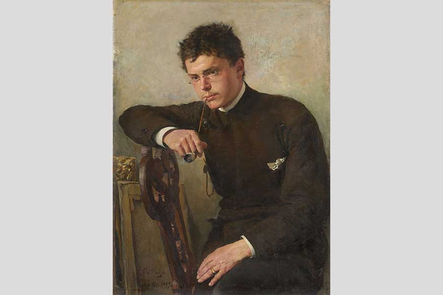 Porträt von Hermann Dischler als junger Mann