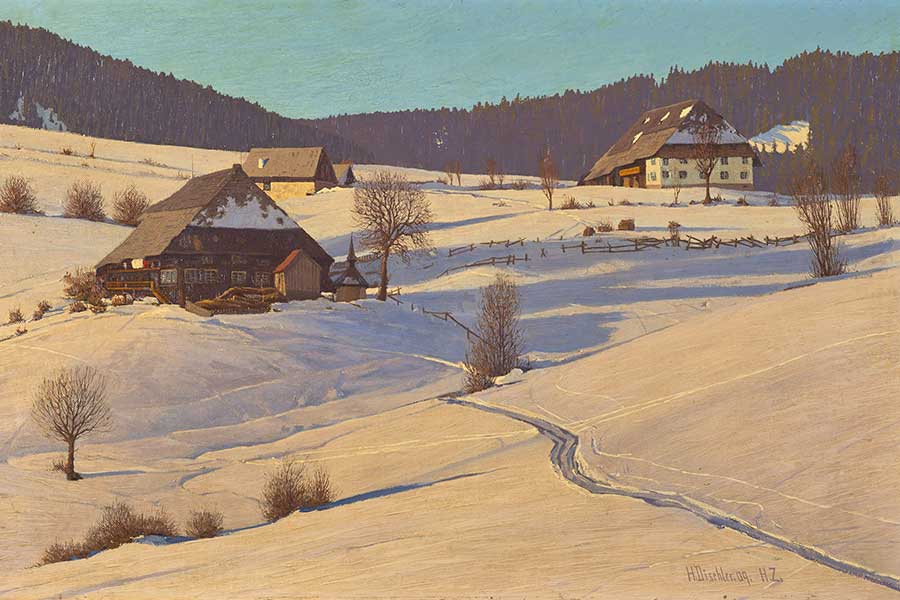 Gemälde von Herrmann Dischler: »Winter im Schwarzwald«